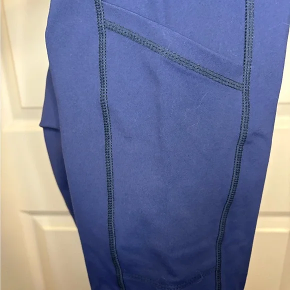 Blue Leggings with Pockets and Side Details - Picture 4 of 5